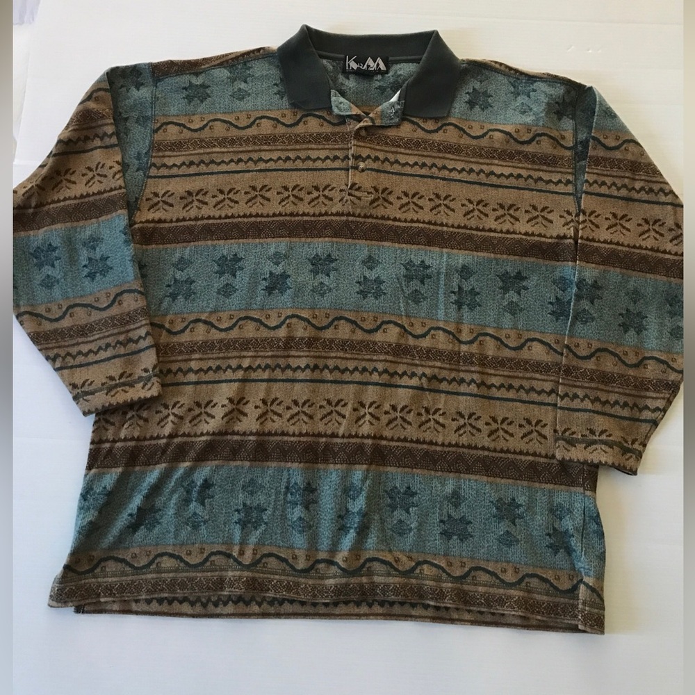 KAA Kriza Mens Polo Cotton long sleeve shirt Large